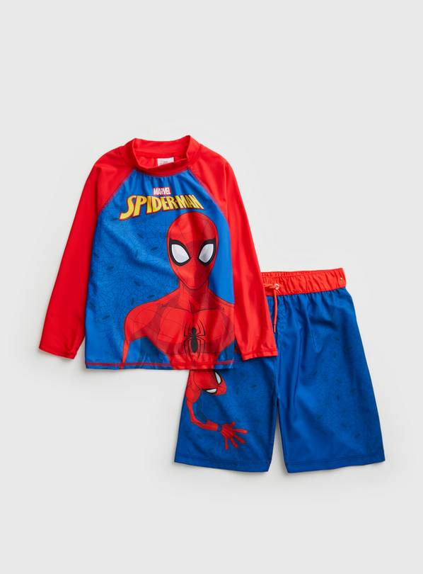 Buy Marvel SpiderMan Rash Vest & Swim Shorts 4 years Swimwear Argos